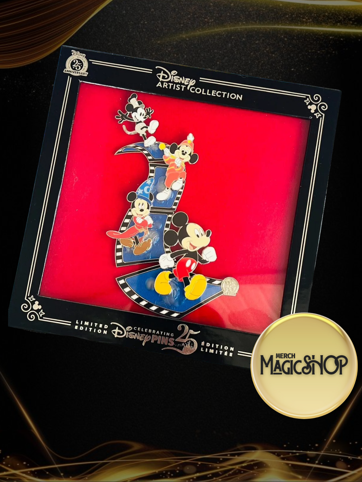 2025 Disney Parks Artist Collection Jason Peltz Mickey Mouse Jumbo Pin LE 4000