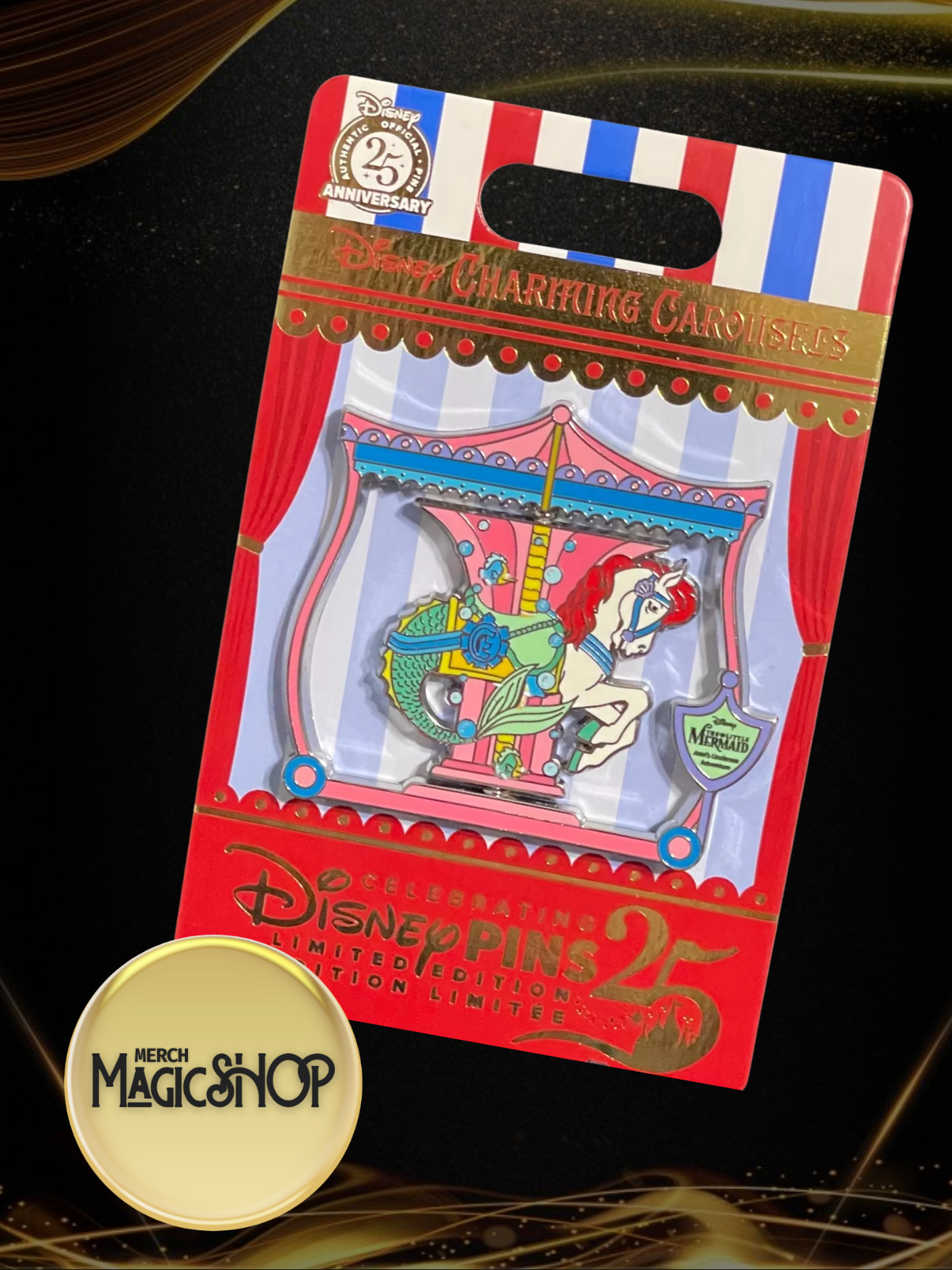 Disney Parks Pin 2025 Charming Carousels Voyage of the Little Mermaid LE 2000