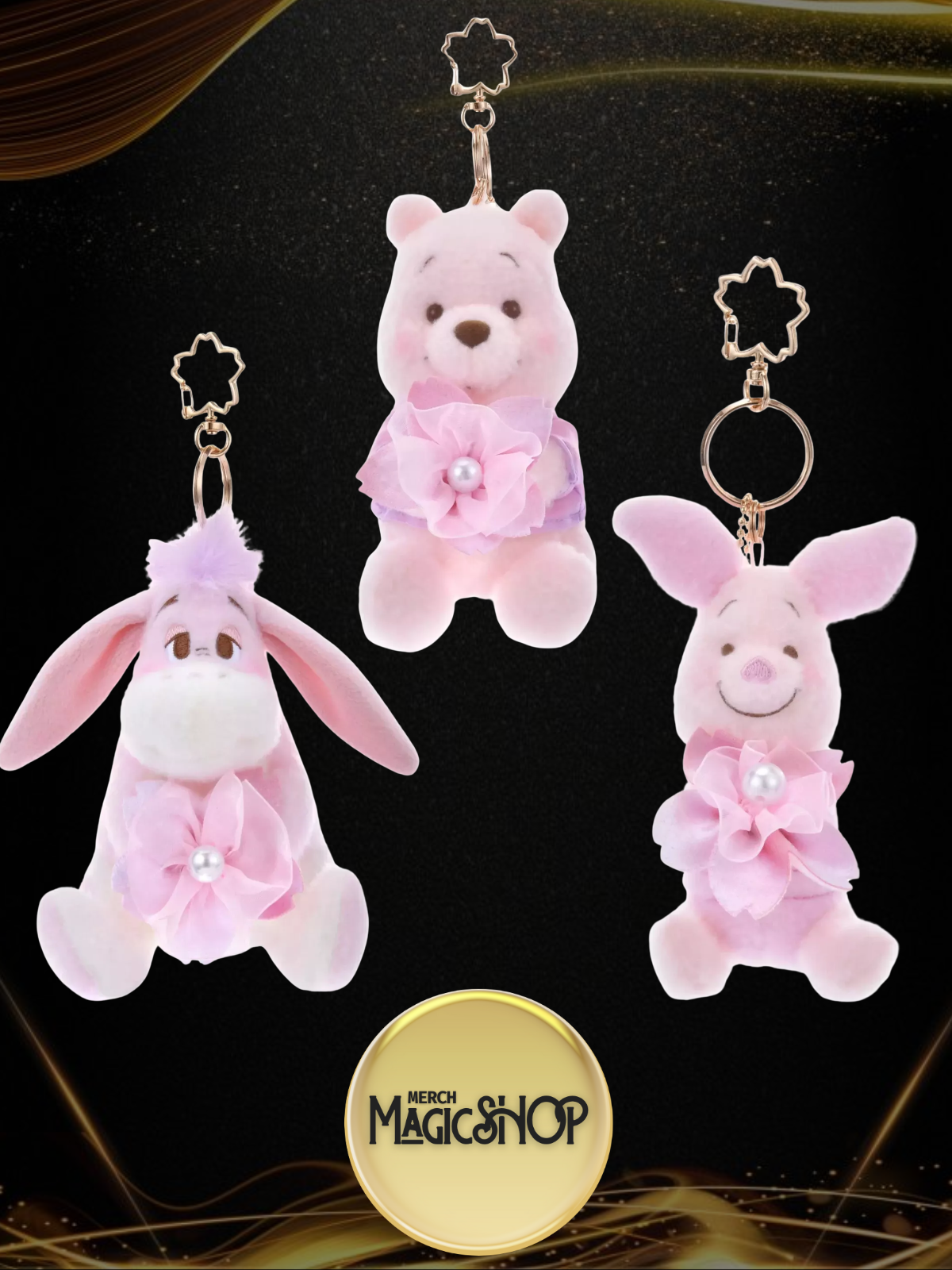 2025 Disney Japan Plush Keychain Cherry Blossom Sakura Pink Collection
