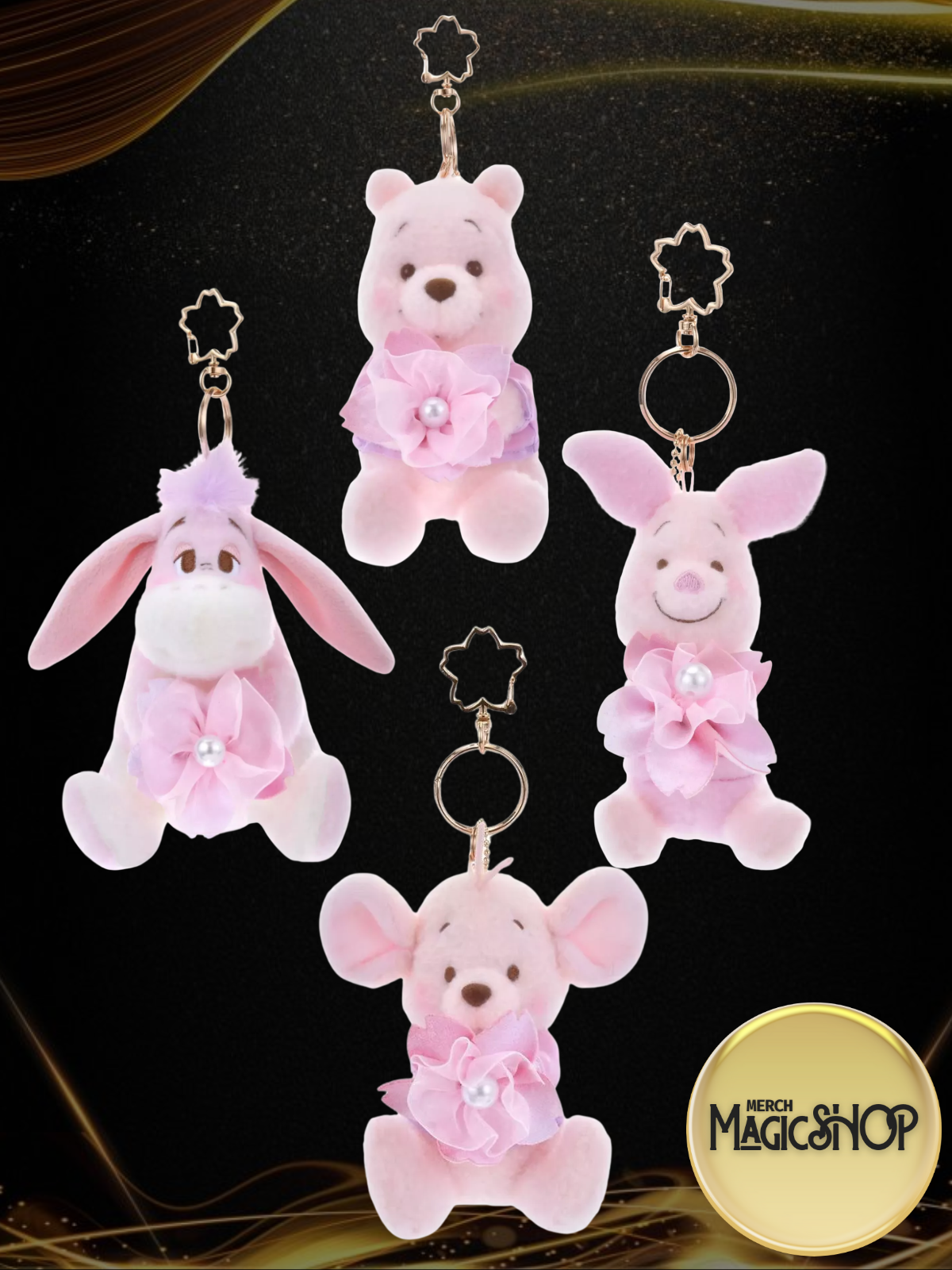 2025 Disney Japan Plush Keychain Cherry Blossom Sakura Pink Collection