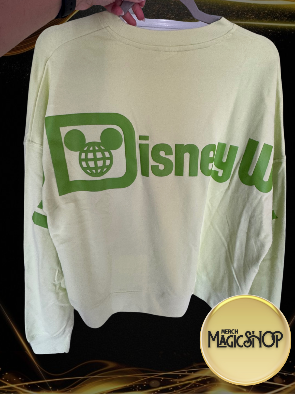2025 Disney World Parks Tinker Bell Green Sweatshirt Pullover