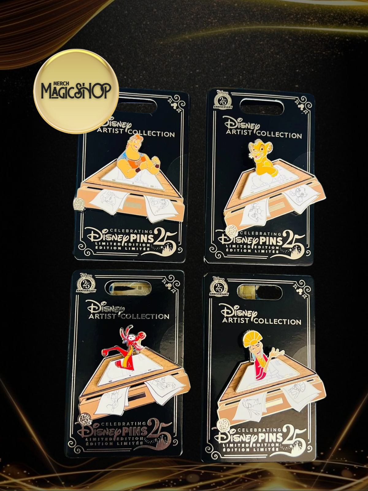 2025 Disney Parks Artist Collection Jason Peltz LE 5000 Pin Collection
