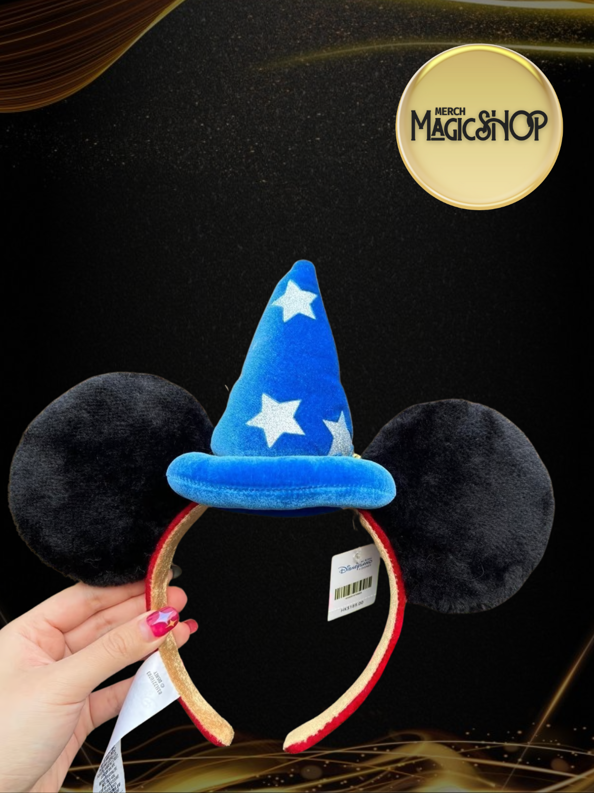 2025 Disney Parks Sorcerer Mickey Mouse Fantasia Hat Ear Headband