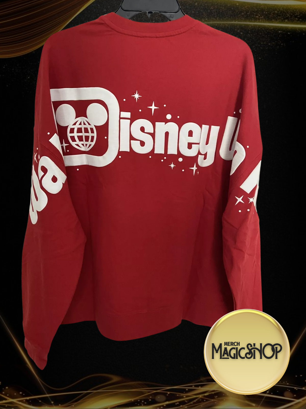 2025 Disney Parks WDW Sorcerer Mickey Red Spirit Jersey Crew Neck