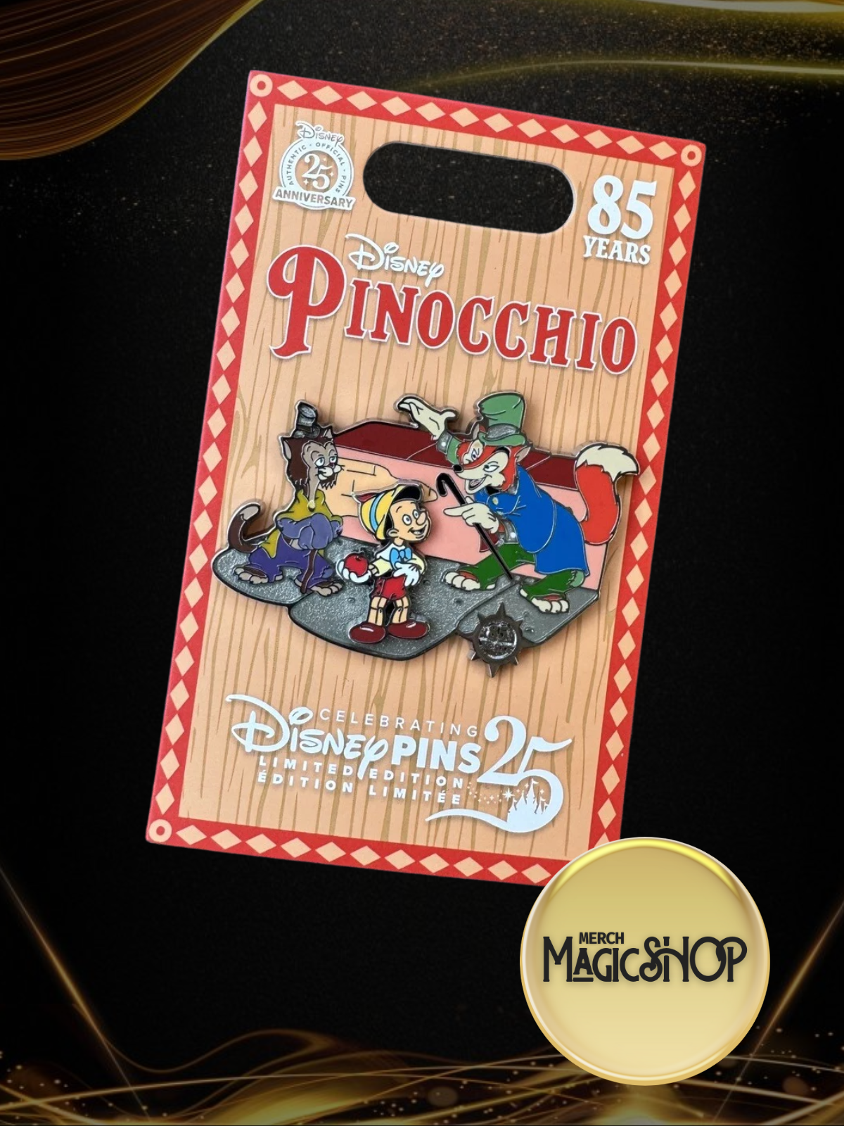 2025 Disney Parks Pinocchio 85th Anniversary Pin Collection