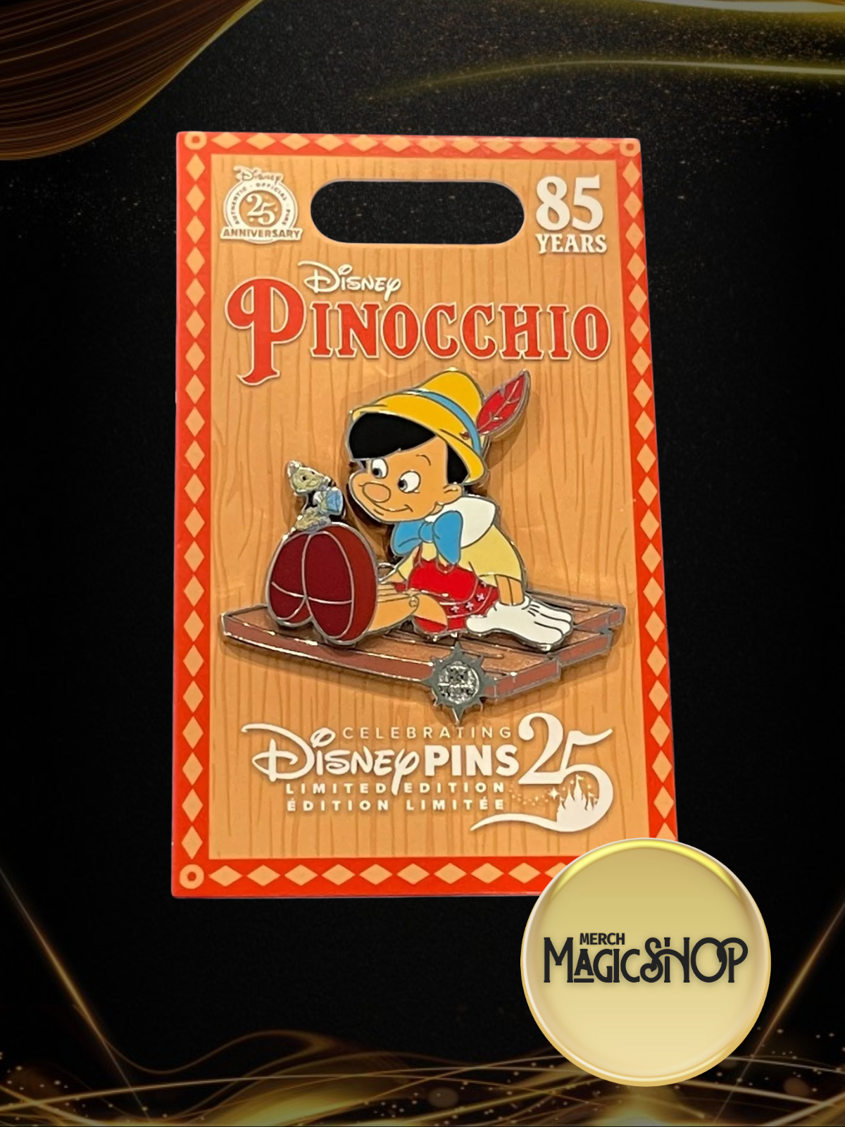 2025 Disney Parks Pinocchio 85th Anniversary Pin Collection