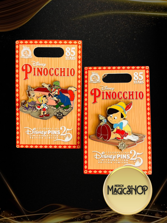 2025 Disney Parks Pinocchio 85th Anniversary Pin Collection