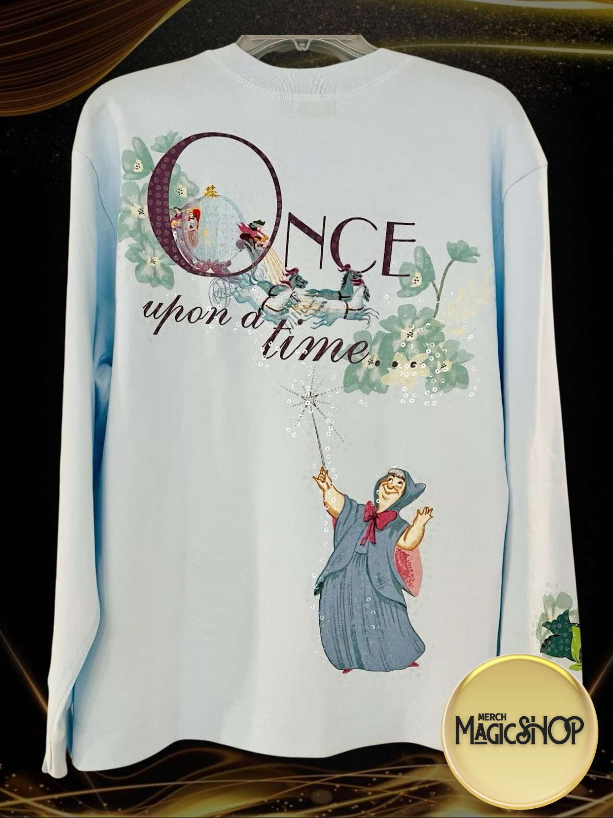 Disney Parks 2025 Once Upon A Time Cinderella 75th Anniversary Sweatshirt