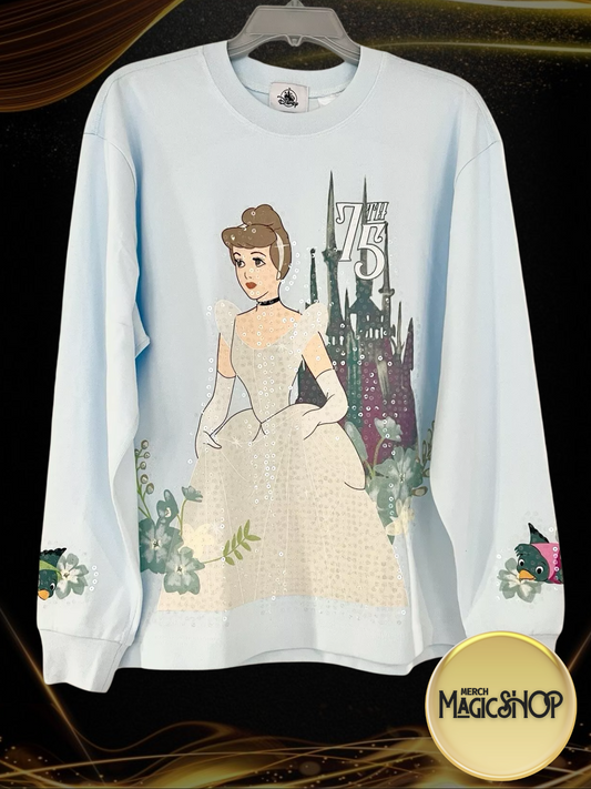 Disney Parks 2025 Once Upon A Time Cinderella 75th Anniversary Sweatshirt