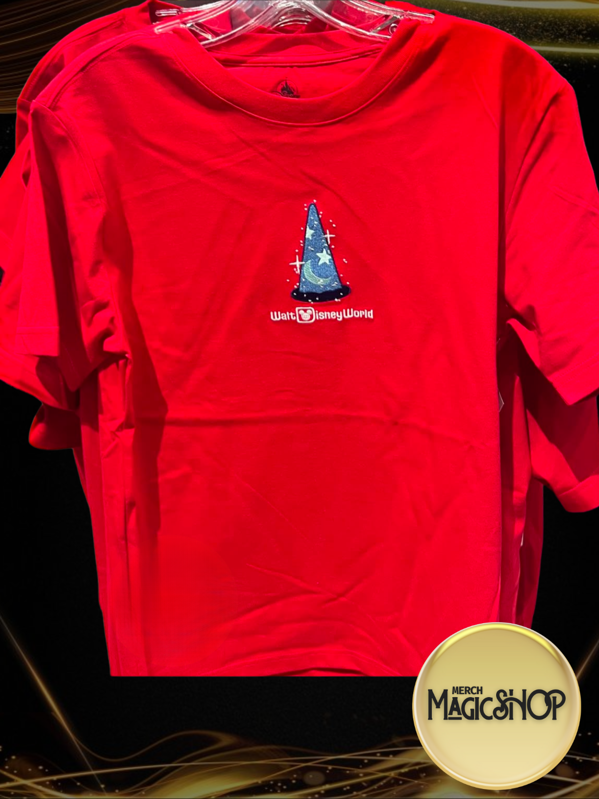 2025 Disney Parks Walt Disney World Sorcerer Mickey Red T-Shirt