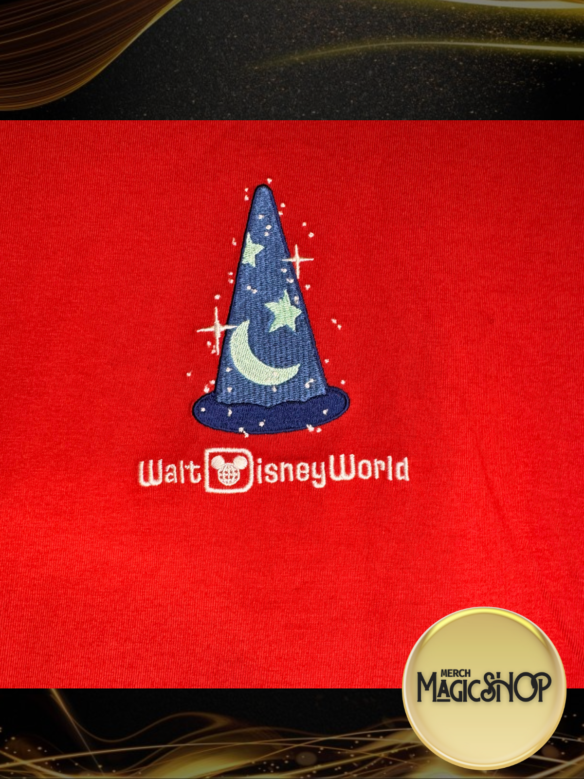 2025 Disney Parks Walt Disney World Sorcerer Mickey Red T-Shirt