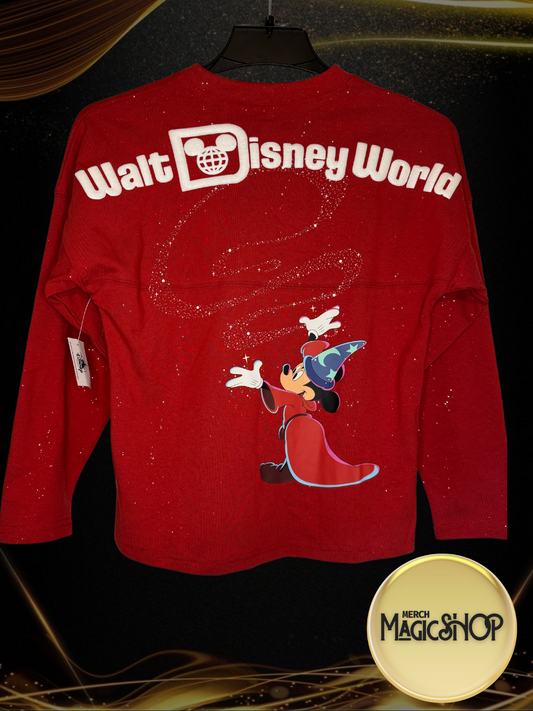 2025 Disney Parks WDW Sorcerer Mickey Red Spirit Jersey Juniors