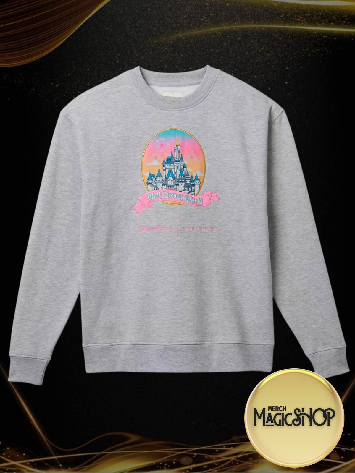 Walt Disney World Cinderella Castle Sweatshirt Stoney Clover Lane Gray