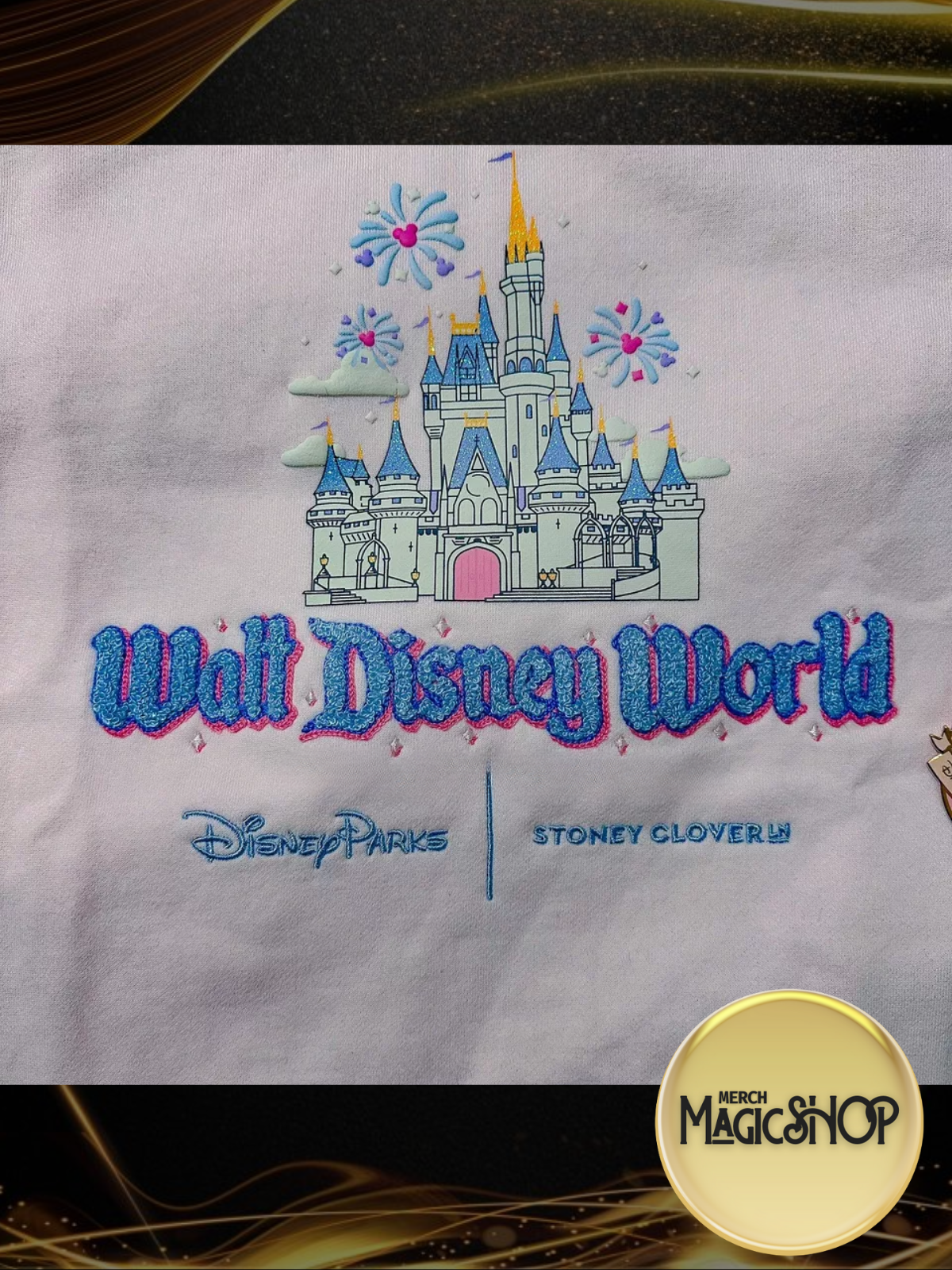 Walt Disney World Cinderella Castle Sweatshirt Stoney Clover Lane Pink